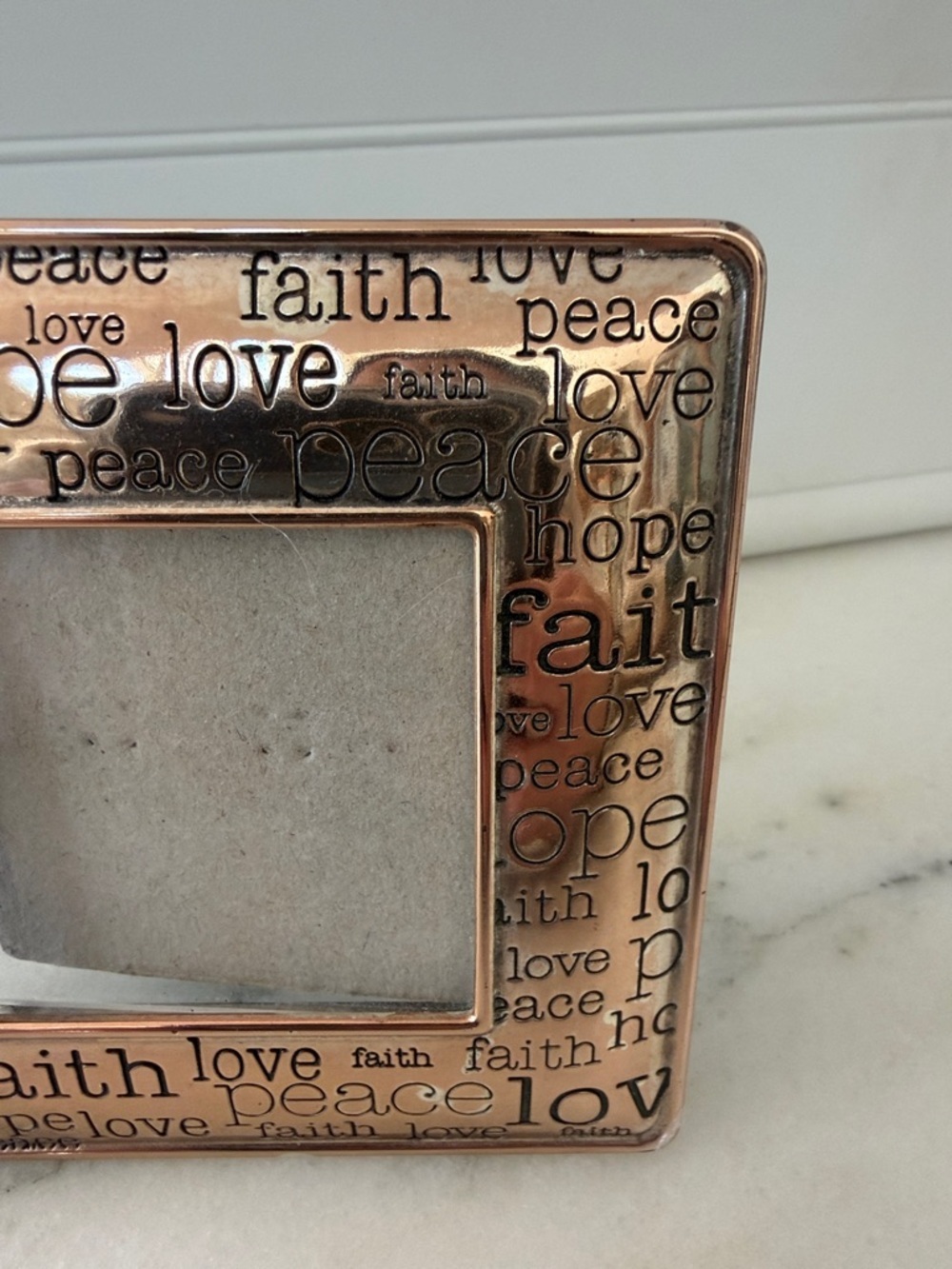 Brighton Faith/love/peace/hope 4” x 4” Picture Frame - Picture 2 of 4